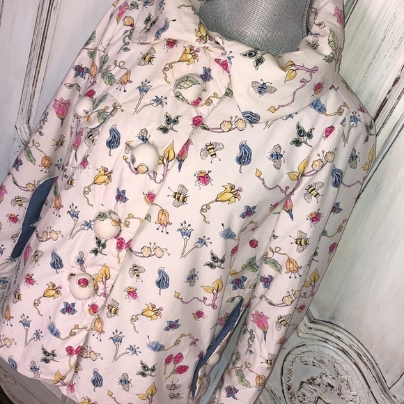 Unique Nature Novelty Print Puffy Buttons Puffer Jacket Size Medium - Picture 3 of 16